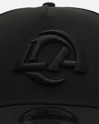 New Era Los Angeles Rams 'Black on Black' 9FORTY A-Frame Snapback Black/Black