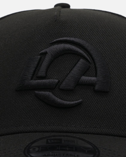 New Era Los Angeles Rams 'Black on Black' 9FORTY A-Frame Snapback Black/Black