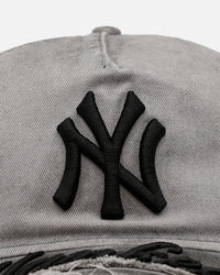 New Era New York Yankees 'Cutoff Visor' 9FORTY Snapback Washed Black