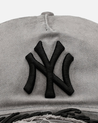 New Era New York Yankees 'Cutoff Visor' 9FORTY Snapback Washed Black