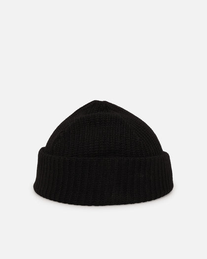 S Double Low Beanie Black