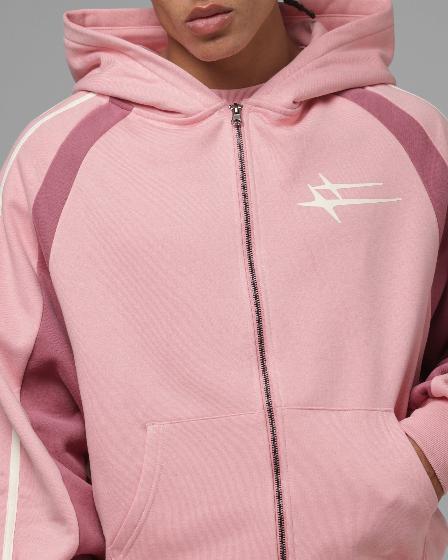 Loiter Hybrid Tek Zip Hoodie Pink | Culture Kings US