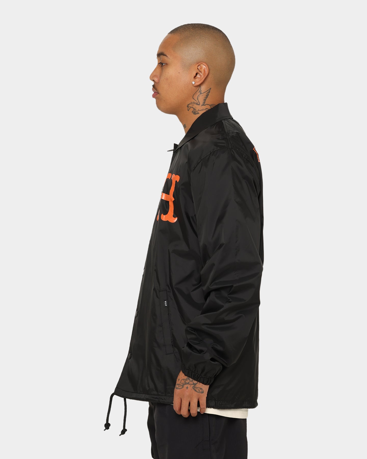 HUF X Thrasher Split Coaches Jacket Black | Culture Kings US