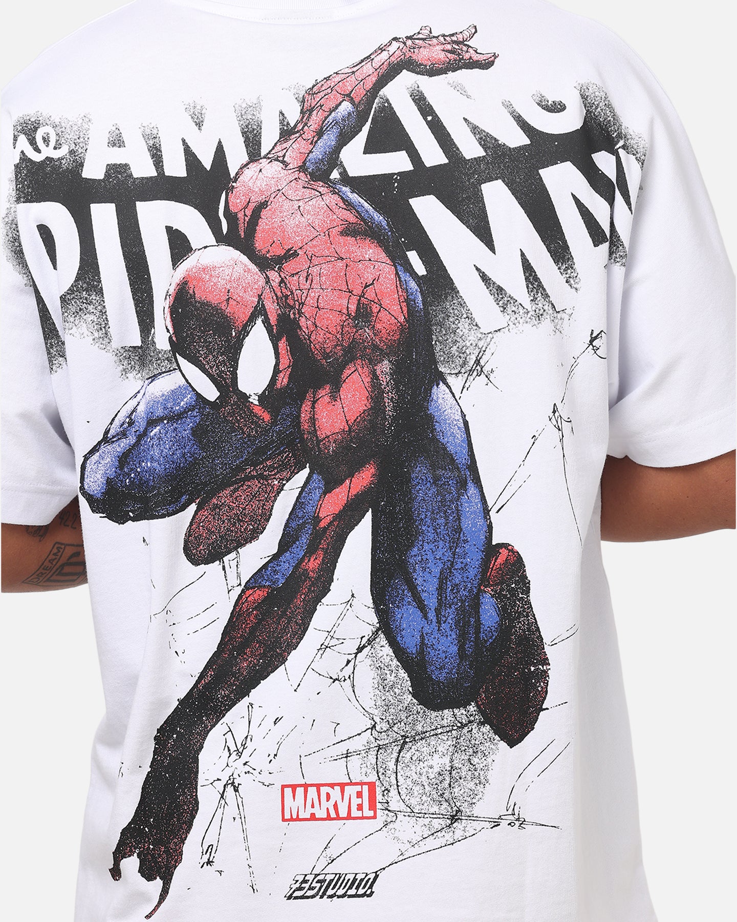 73Studio Marvel Spider-Man All Over Print T-Shirt White | Culture