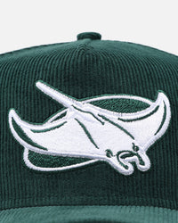 New Era Tampa Bay Devil Rays 'Dark Green Cord' 9FORTY A-Frame Corduroy Snapback Dark Green