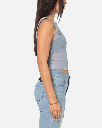 Ed Hardy Women's Revenge Mesh Top Blue