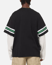 Mitchell & Ness Philadelphia Eagles Waffle Mock Layer Long Sleeve T-Shirt Black