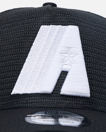 New Era Houston Astros 'Black All Over Mesh' 9FORTY A-Frame Trucker Snapback Black Rigid/Black