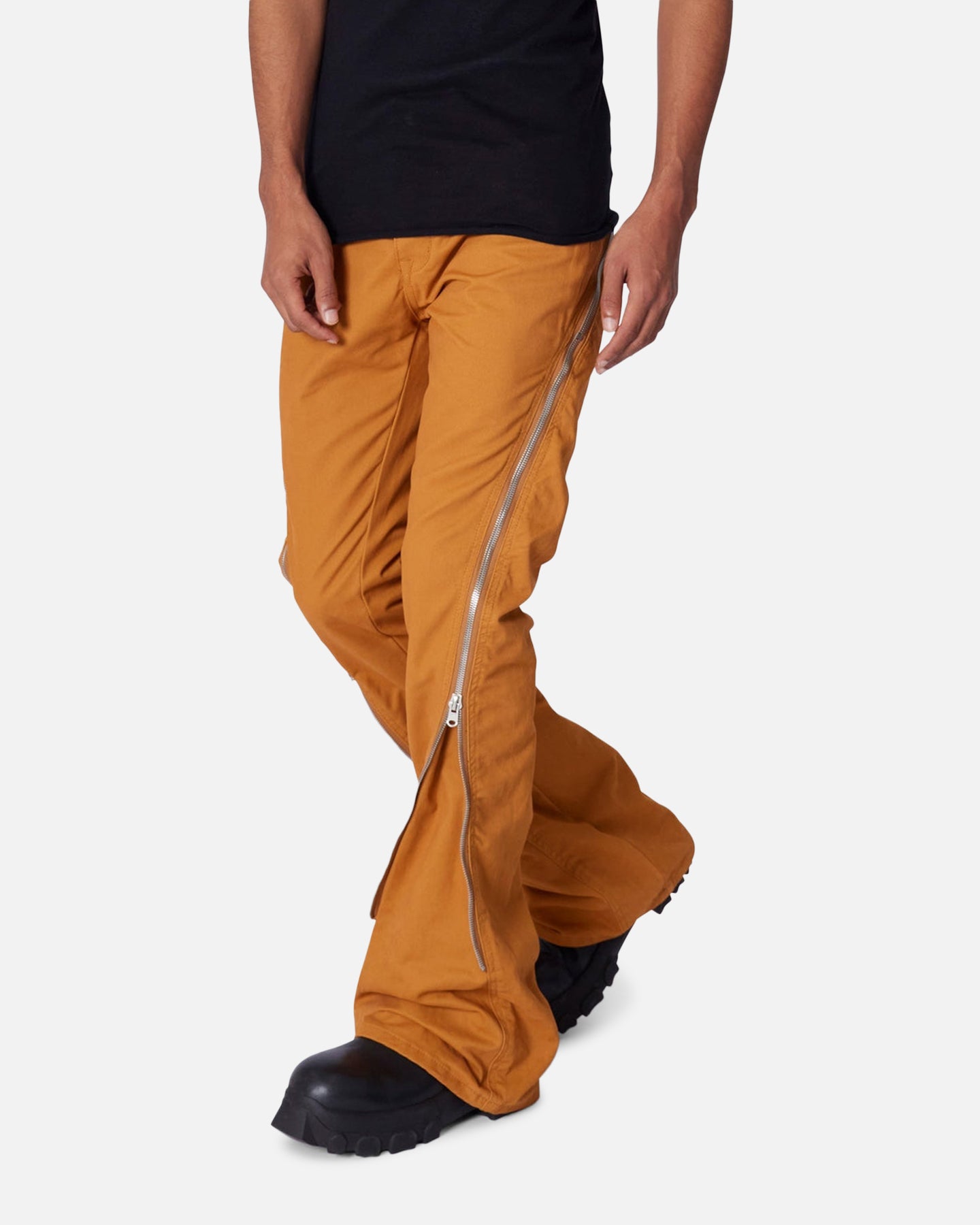 MNML D519 Zipper Flare Denim Jeans Orange | Culture Kings US