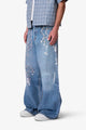 MNML Rave Chain Printed Denim Vintage Blue