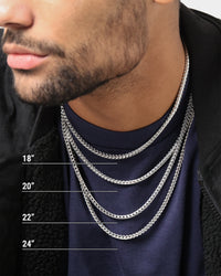 House Of Auric 3.7mm Franco Chain Sterling Silver