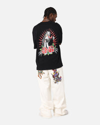 Ed Hardy Panther Ray T-Shirt Black