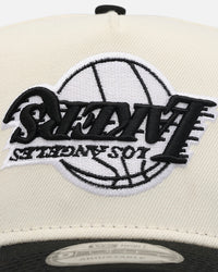 New Era Los Angeles Lakers 'Chrome Black Upside Down Logo' 9FORTY A-Frame Snapback Chrome/Black