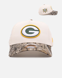 New Era Green Bay Packers 'Realtree Visor' 9FORTY A-Frame Snapback Cream/Camo