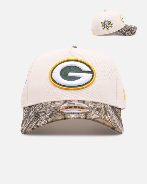New Era Green Bay Packers 'Realtree Visor' 9FORTY A-Frame Snapback Cream/Camo