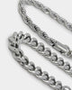 NXS Cuban Rope Bracelet Set White Gold