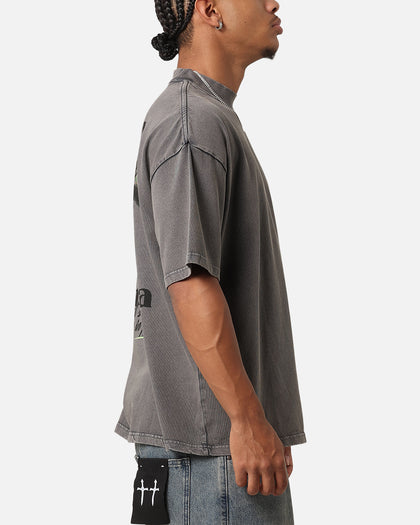 Saint Morta Paradise Mock Neck T-Shirt Washed Charcoal