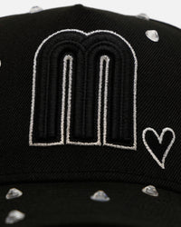 New Era Mexico National Baseball Team 'Black Satin Hearts' 9FORTY A-Frame Snapback Black
