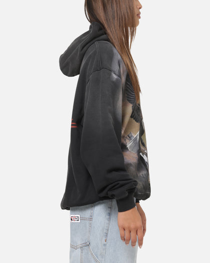 Represent Chrome Flight Hoodie Stained Black
