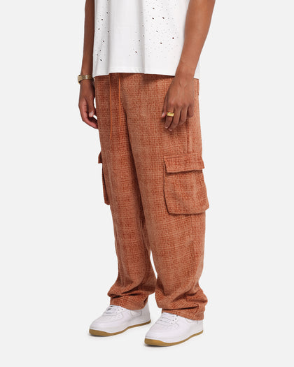 XXIII Boucle Tweed Cargo Pants Rust