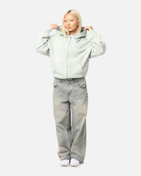 Loiter Atmosphere Full Zip Hoodie Washed Green