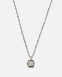 Guess Mainline 21" Lion 16mm Charm Necklace Silver