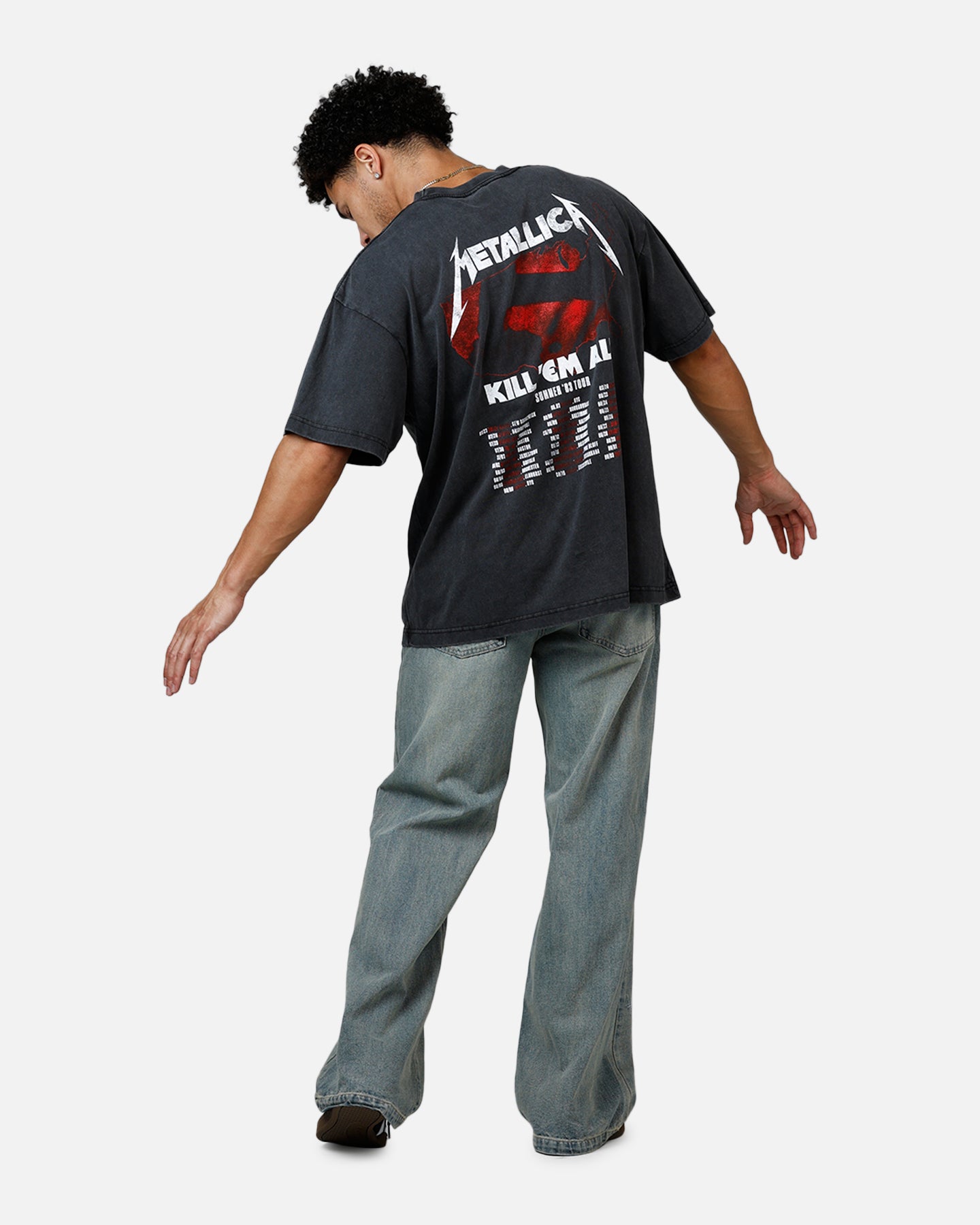Merch Traffic Metallica 1983 Tour T-Shirt Washed Black | Culture