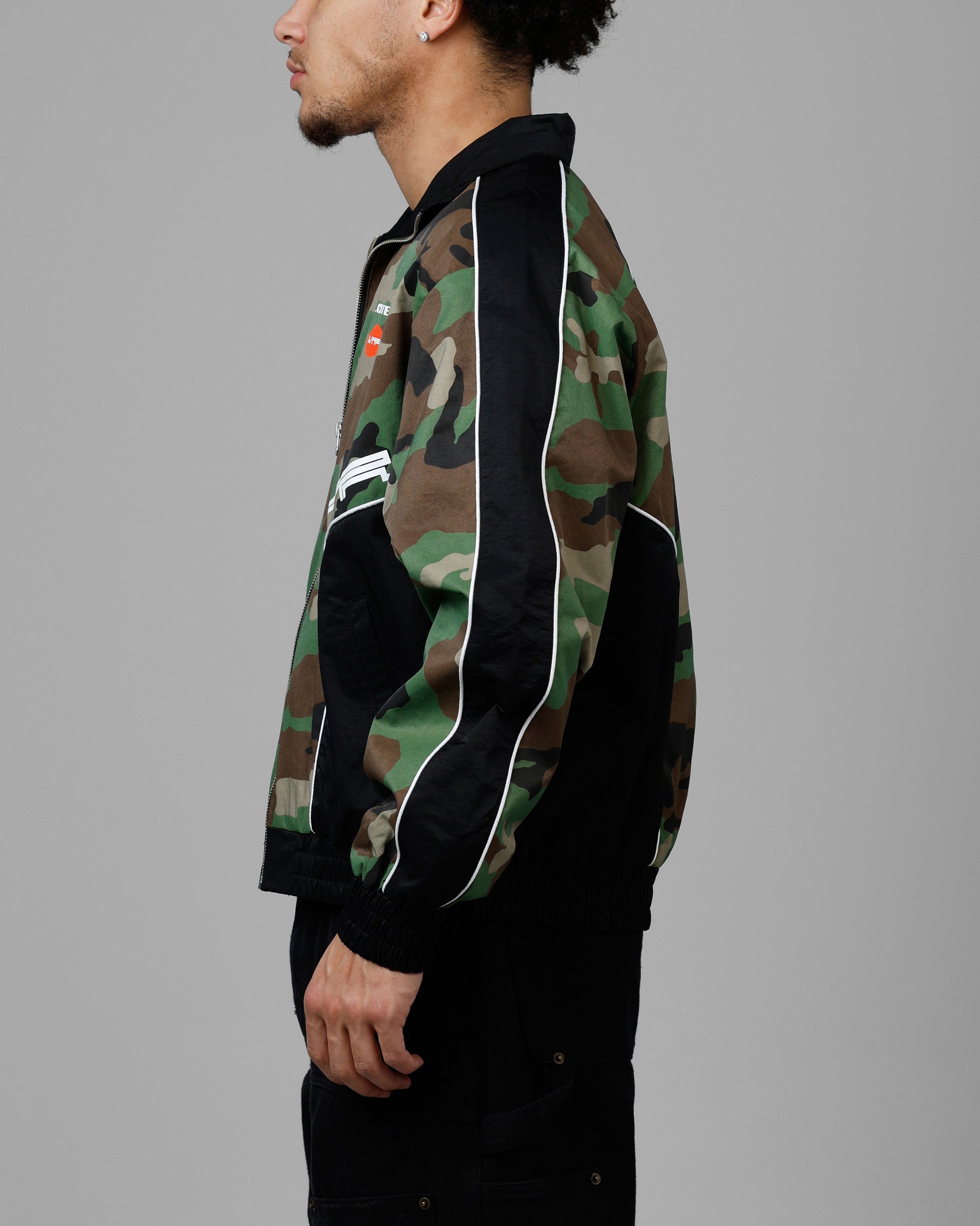 Loiter Tactical Track Jacket Woodland Camo | Culture Kings US