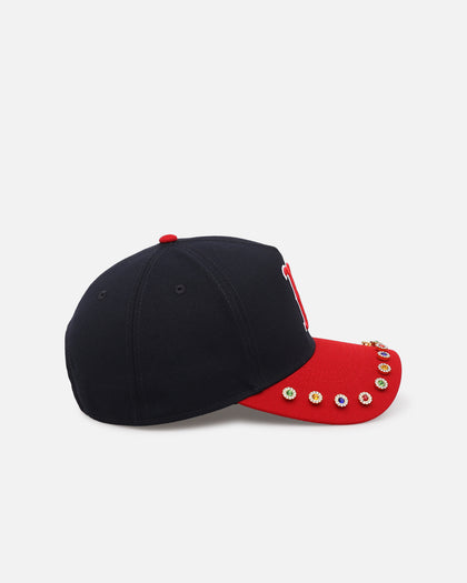 New Era Boston Red Sox 'Visor Embellishment' 9FORTY A-Frame Snapback Official Team Colors