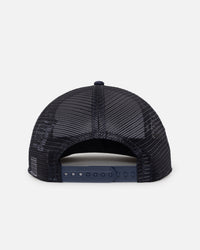 New Era Houston Astros 'Puff Print' Pre-Curved Golfer Trucker Snapback Navy