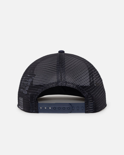 New Era Houston Astros 'Puff Print' Pre-Curved Golfer Trucker Snapback Navy