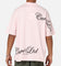 Carre Side Script Oversized T-Shirt Pink