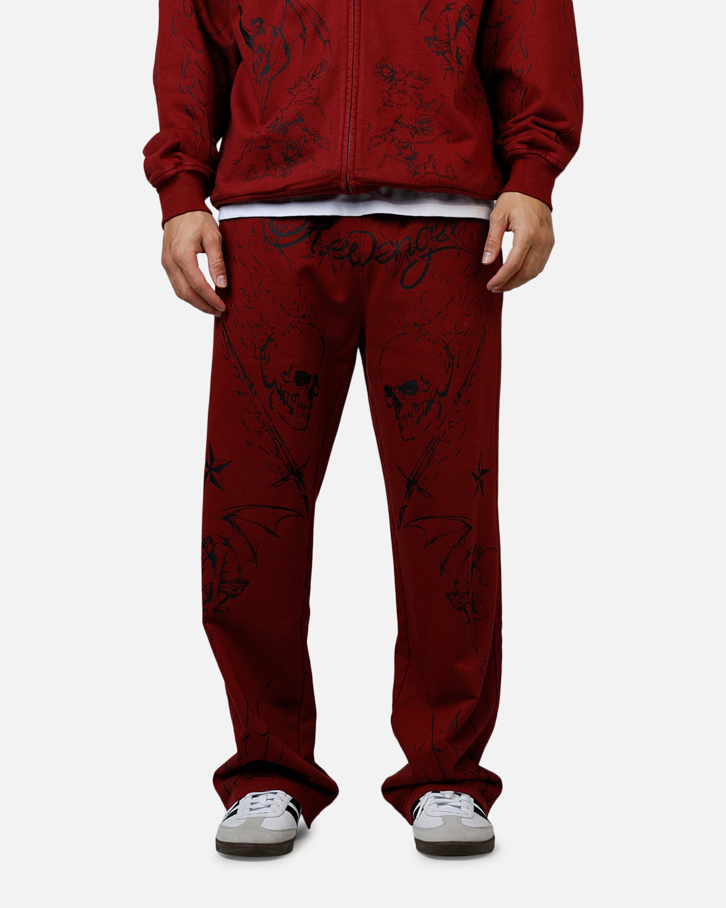 Revenge Tattoo Sweatpants Red | Culture Kings US