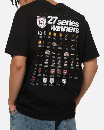 Mitchell & Ness Queensland Maroons 27 X Series Vintage T-Shirt Black