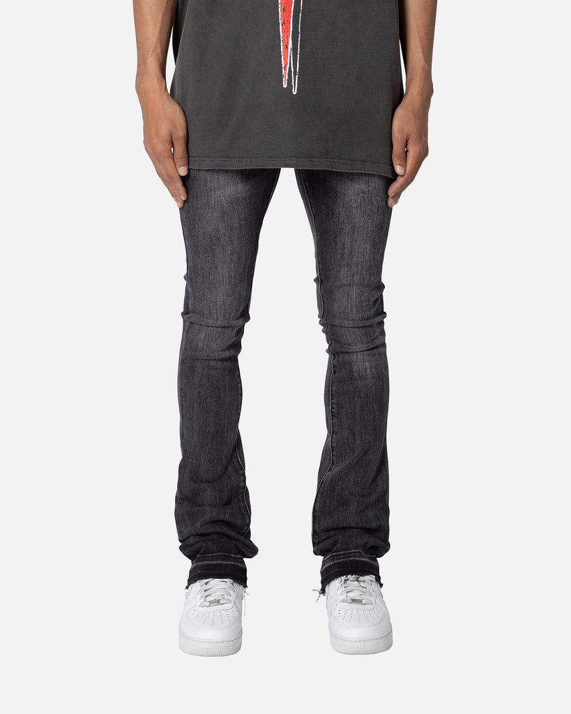MNML X514 Skinny Stacked Denim Jeans Washed Black | Culture Kings US