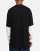 Carre Graffiti Layered Long Sleeve T-Shirt Black/Off White