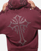 Ed Hardy Trinity Rhinestone Zip Hoodie Plum