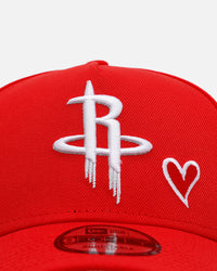 New Era Houston Rockets 'Team Color Hearts' 9FORTY A-Frame Snapback Official Team Color