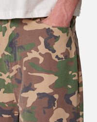 MNML Baggy Camo Twill Shorts Woodland Camo