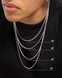 House Of Auric 3mm Cuban Chain Sterling Silver