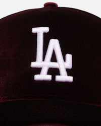 New Era Los Angeles Dodgers 'Velvet Dreams' 9FORTY A-Frame Snapback Maroon/Grey