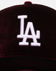 New Era Los Angeles Dodgers 'Velvet Dreams' 9FORTY A-Frame Snapback Maroon/Grey