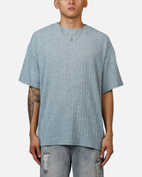 XXIII Rib Knit T-Shirt Blue Marle