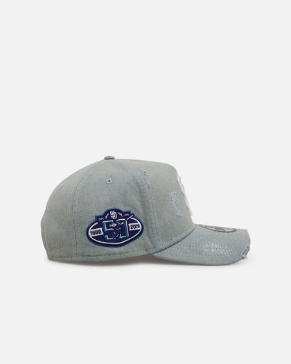 New Era San Diego Padres 'Distressed Denim' 9FORTY A-Frame Snapback Light Wash Denim