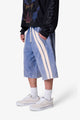 MNML Ultra Baggy Stripe Twill Short Blue
