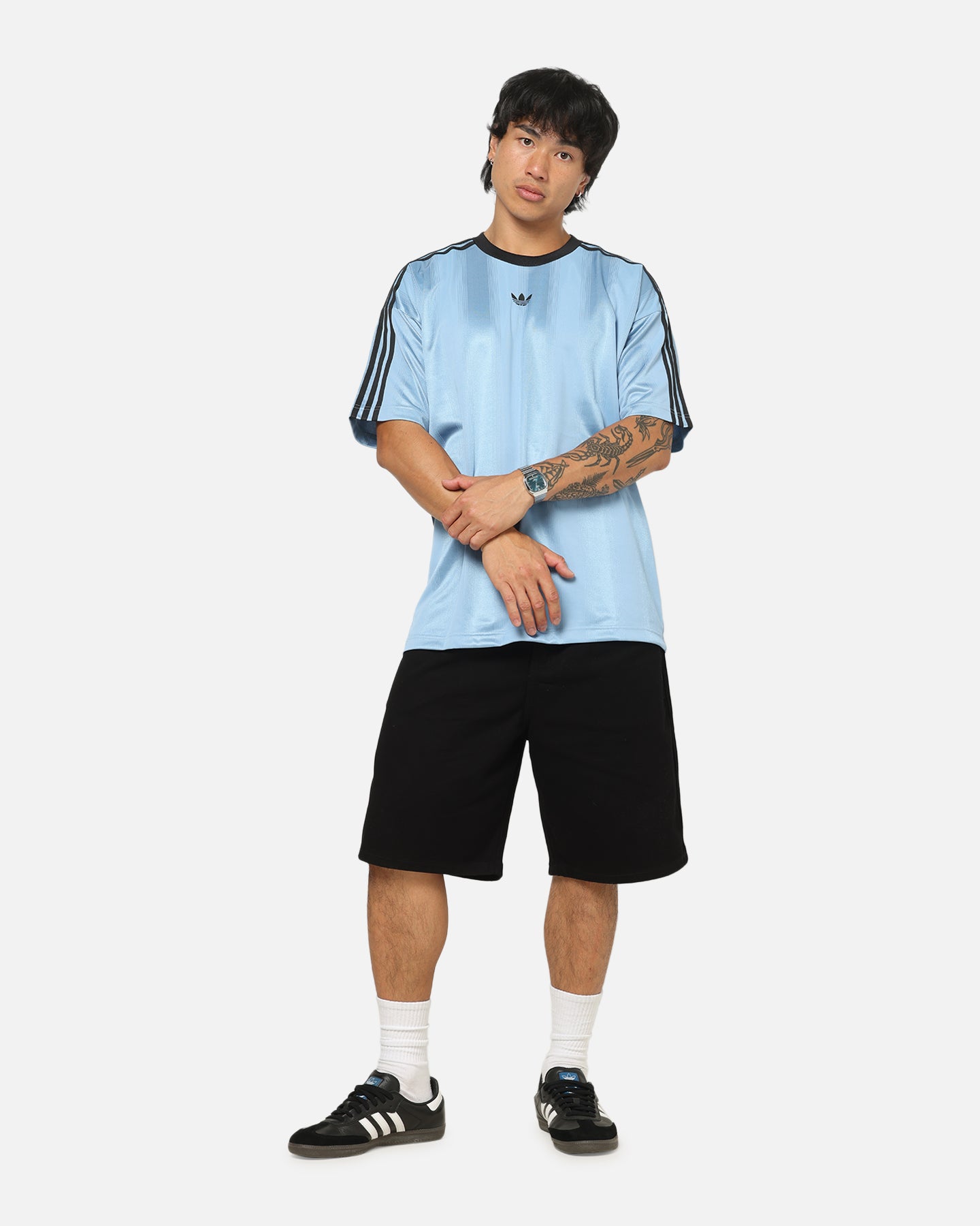 Adidas Jacquard Jersey Ash Blue | Culture Kings US