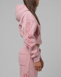 Loiter Women's In Script Zip Hoodie Orchid Pink