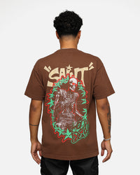 Saint Morta Holy Death T-Shirt Vintage Brown