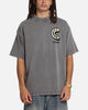 Carre Sacred Letter Mock Neck T-Shirt Washed Charcoal