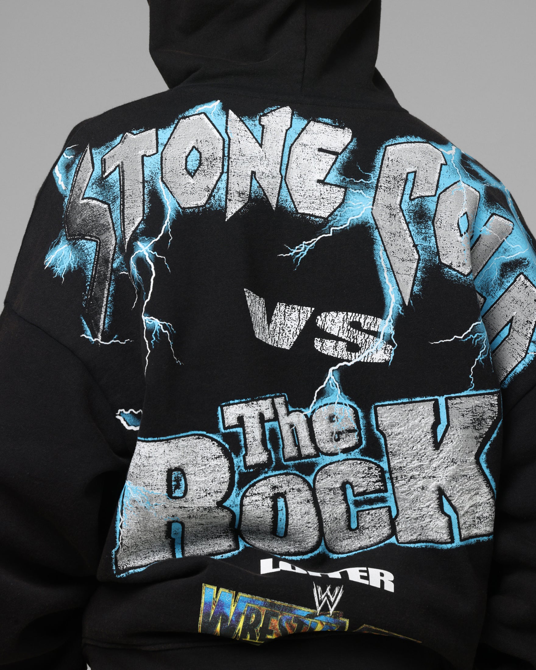 stone cold＆warrior Loiter X WWE Stone Cold Beef Vintage Zip Hoodie Black | Culture